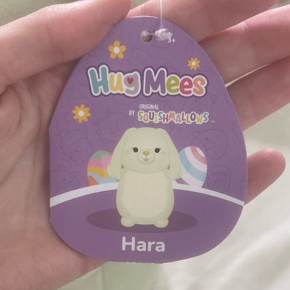 Squishmallow HugMees Hara the Easter Bunny, 8” - Picture 6 of 6